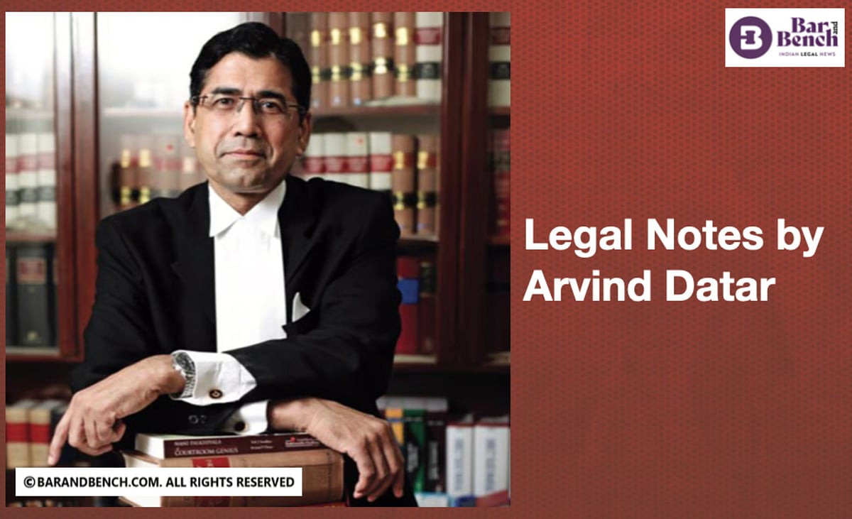 Legal Notes by Arvind Datar RagBag Legislation Concept Incorrectly